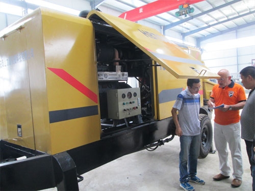 外商考察混凝土泵，成功訂購！